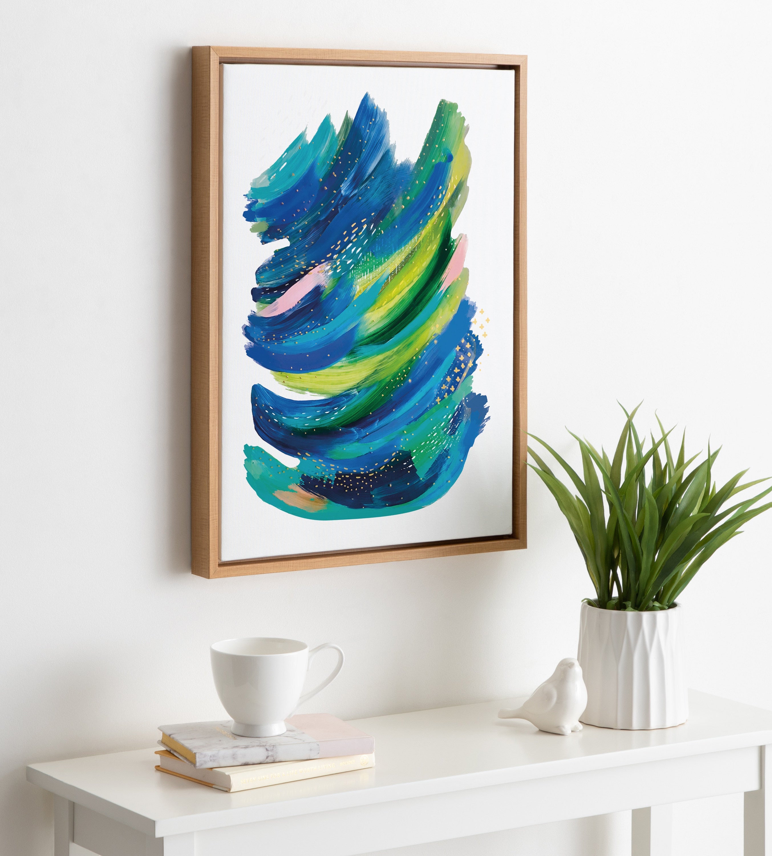 Sylvie Bright Abstract 2 Framed Canvas