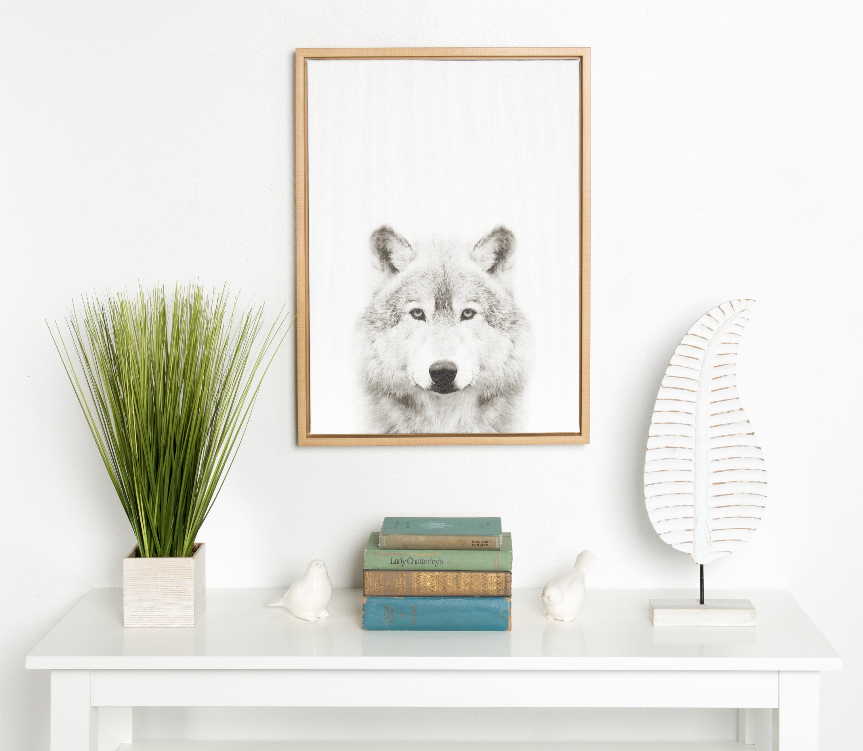 Sylvie Wolf Framed Canvas by Simon Te Tai by kateandlaurel - product image 15 for Resin Society