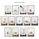 Sylvie Giraffe 2 in the Tub Framed Canvas by kateandlaurel - product image 6 for Resin Society