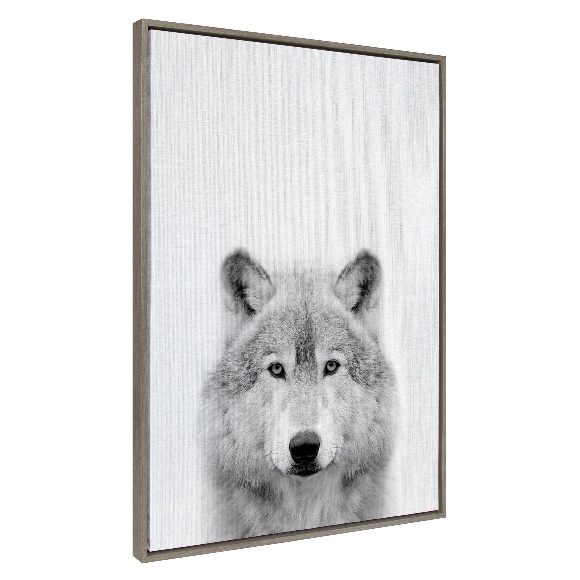 Sylvie Wolf Framed Canvas by Simon Te Tai by kateandlaurel - main product image for Resin Society