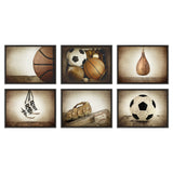 Sylvie Vintage Half Basketball Framed Canvas by kateandlaurel - product image 6 for Resin Society