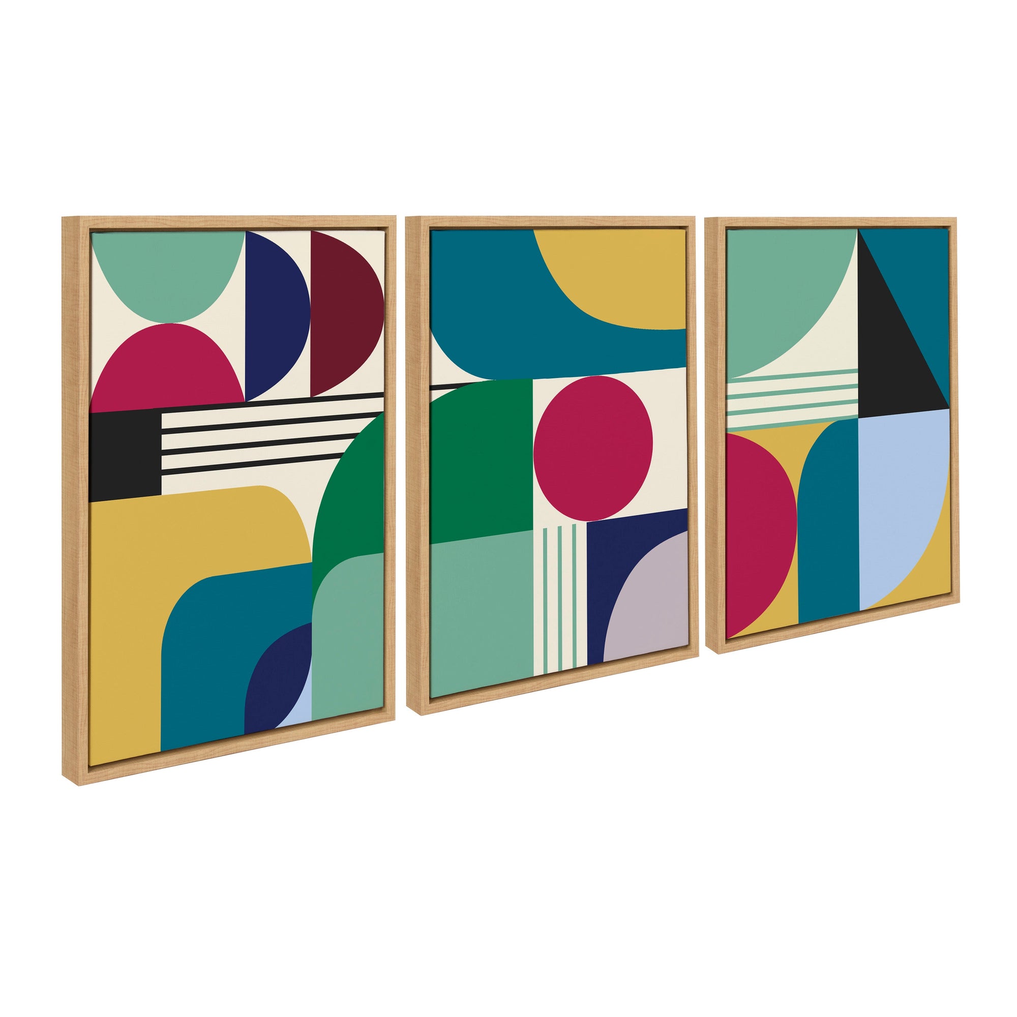 Sylvie MCM Pattern 07 08 and 09 Framed Canvas by kateandlaurel - product image 7 for Resin Society
