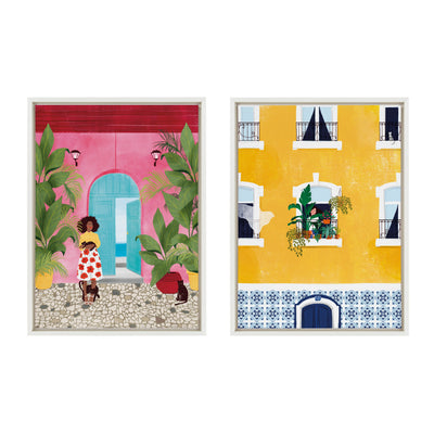 Sylvie Opportunities and Lisbon Framed Canvas Art Set by Maja Tomljanovic