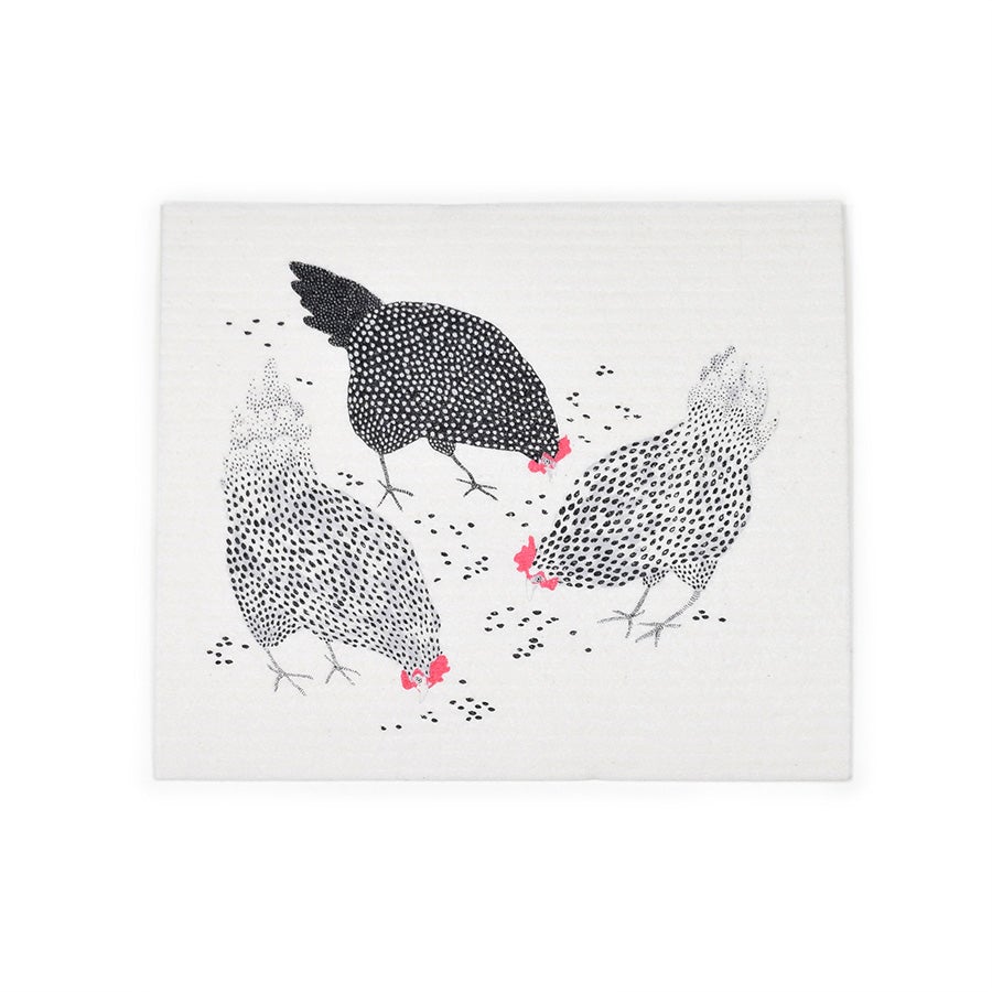 Happy Chickens Swedish Dishcloth by sweetgum home, LLC - main product image for Resin Society