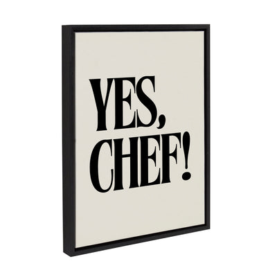 Sylvie Yes Chef Framed Canvas by Saint and Sailor Studios