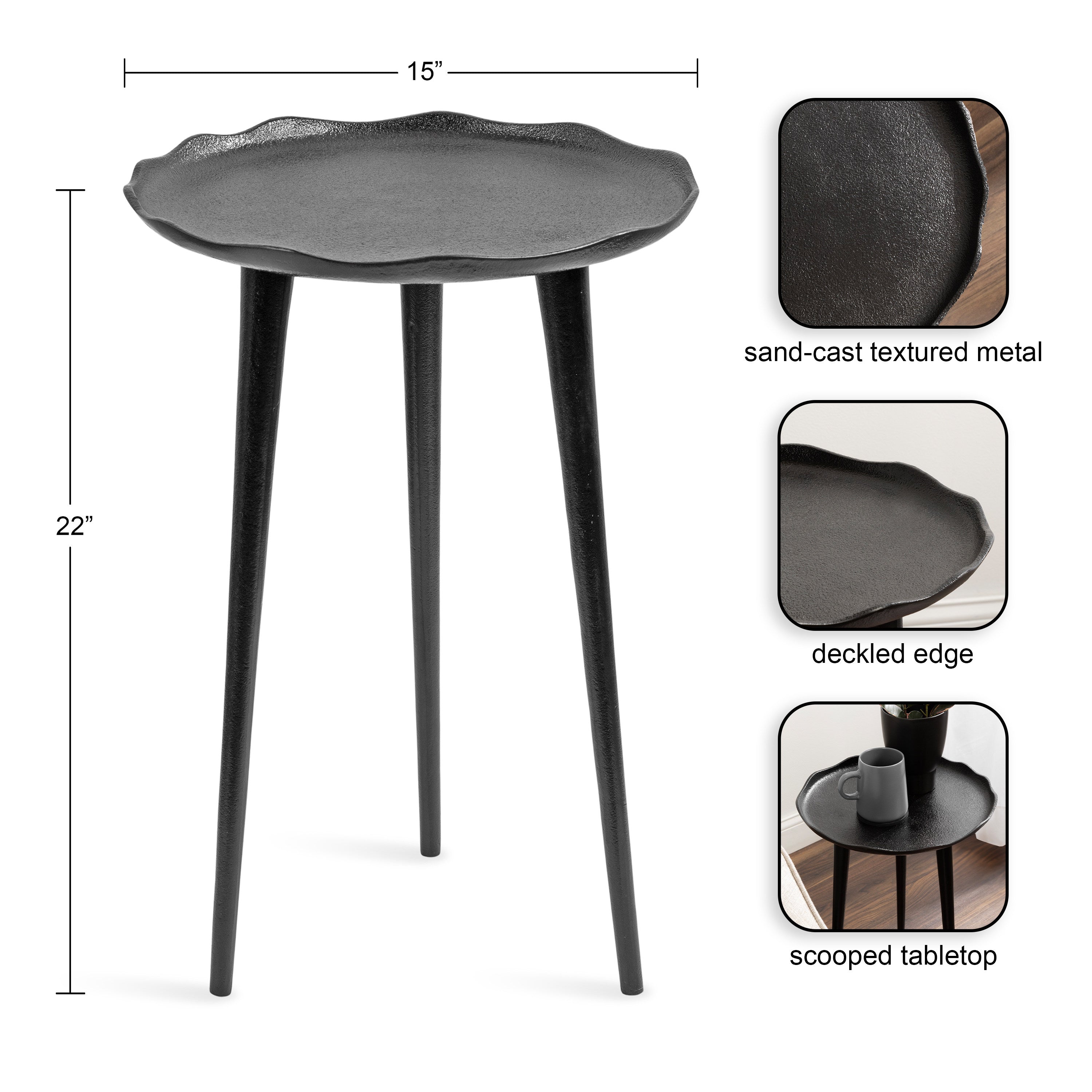 Alessia Round Side Table by kateandlaurel - product image 2 for Resin Society