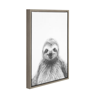 Sylvie Sloth Framed Canvas by Simon Te Tai by kateandlaurel - product image 18 for Resin Society