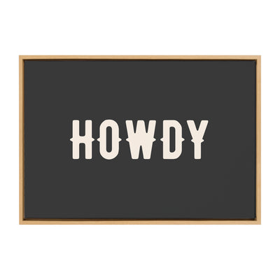 Sylvie Howdy Landscape Black Framed Canvas by Honey Island Studio