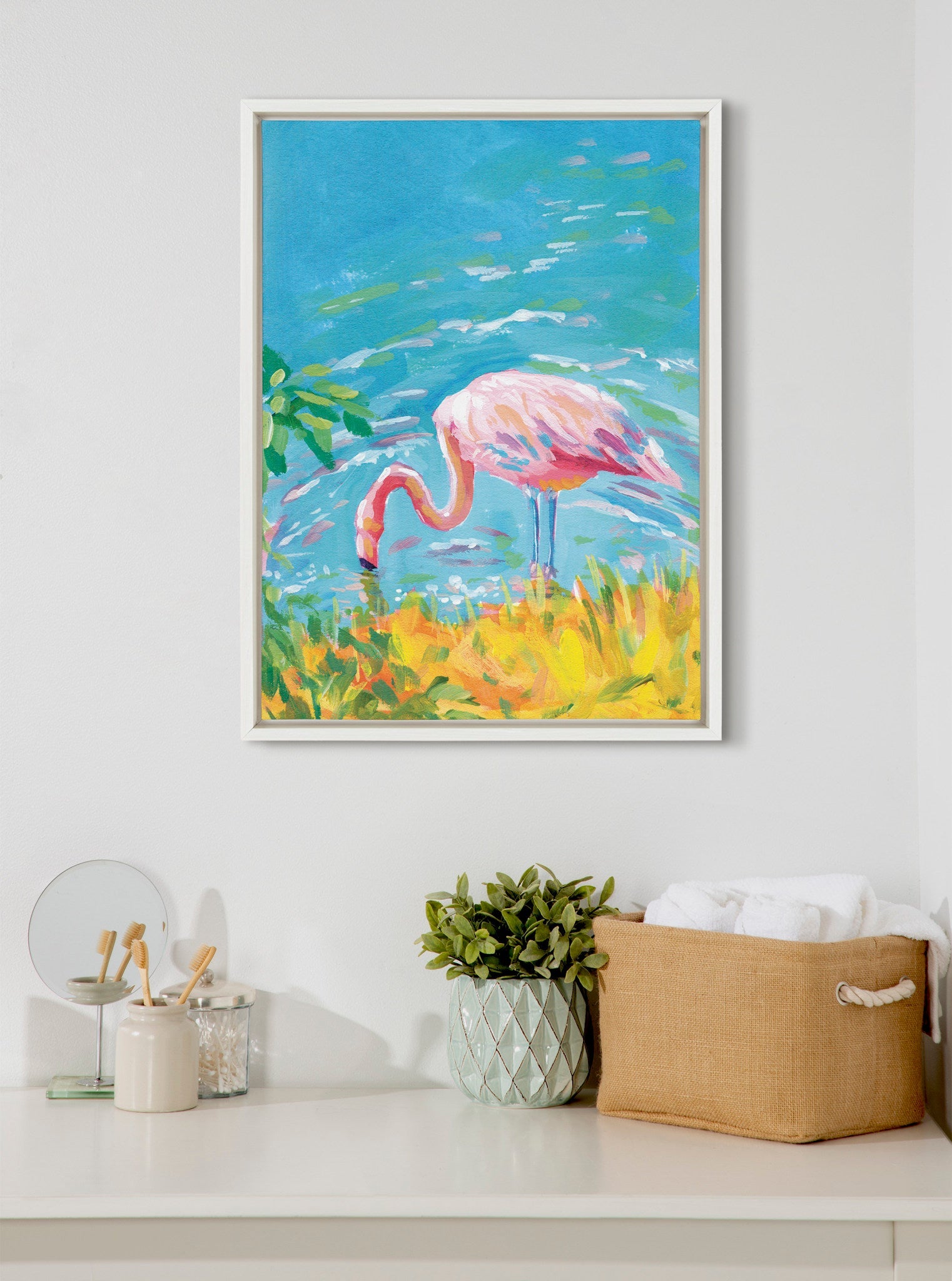 Sylvie Summer Sip Framed Canvas by Rachel Christopoulos by kateandlaurel - product image 8 for Resin Society