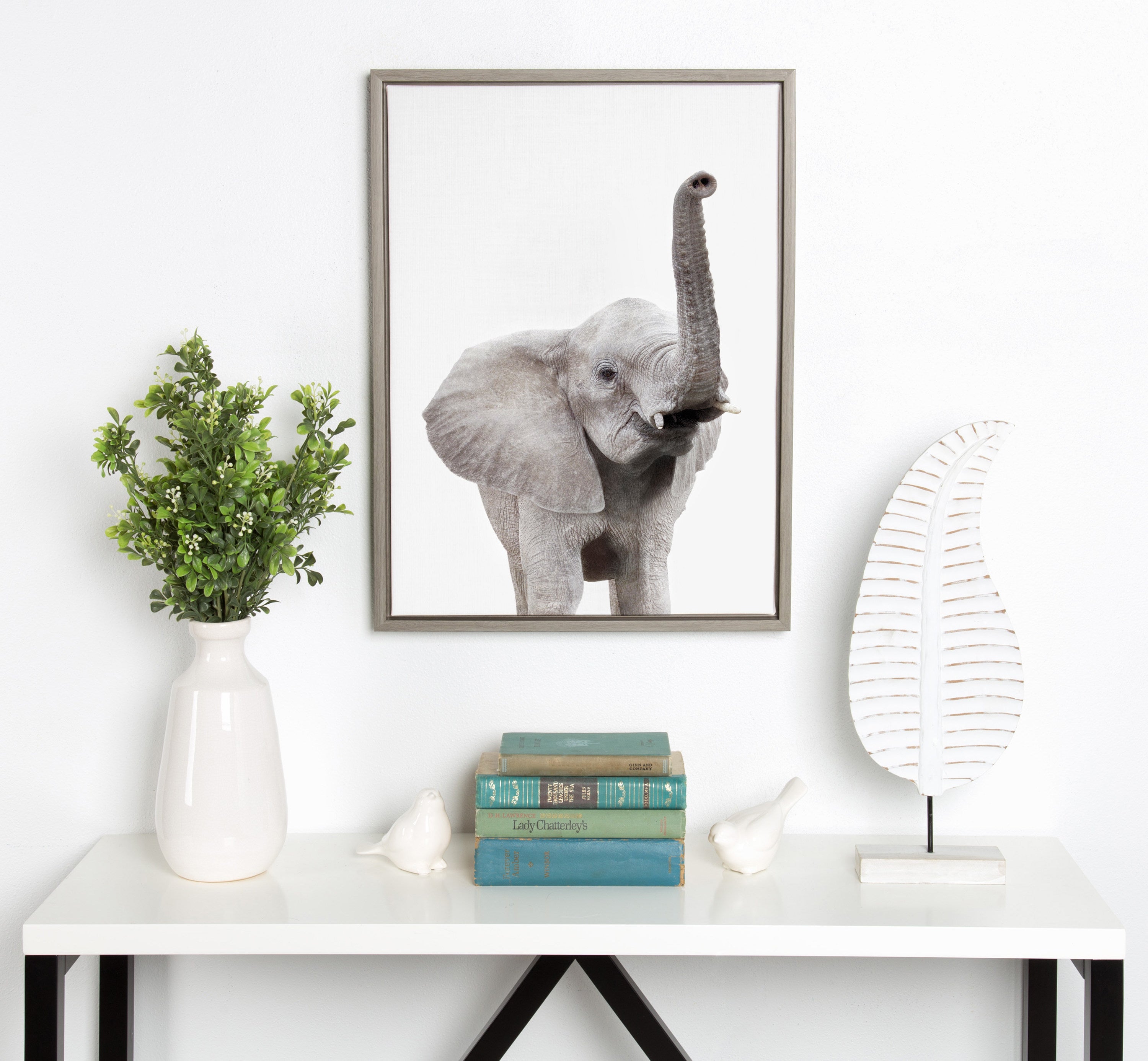 Sylvie Young Elephant Framed Canvas by Amy Peterson by kateandlaurel - product image 14 for Resin Society