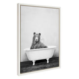 Sylvie Bear in the Tub Framed Canvas by kateandlaurel - product image 7 for Resin Society
