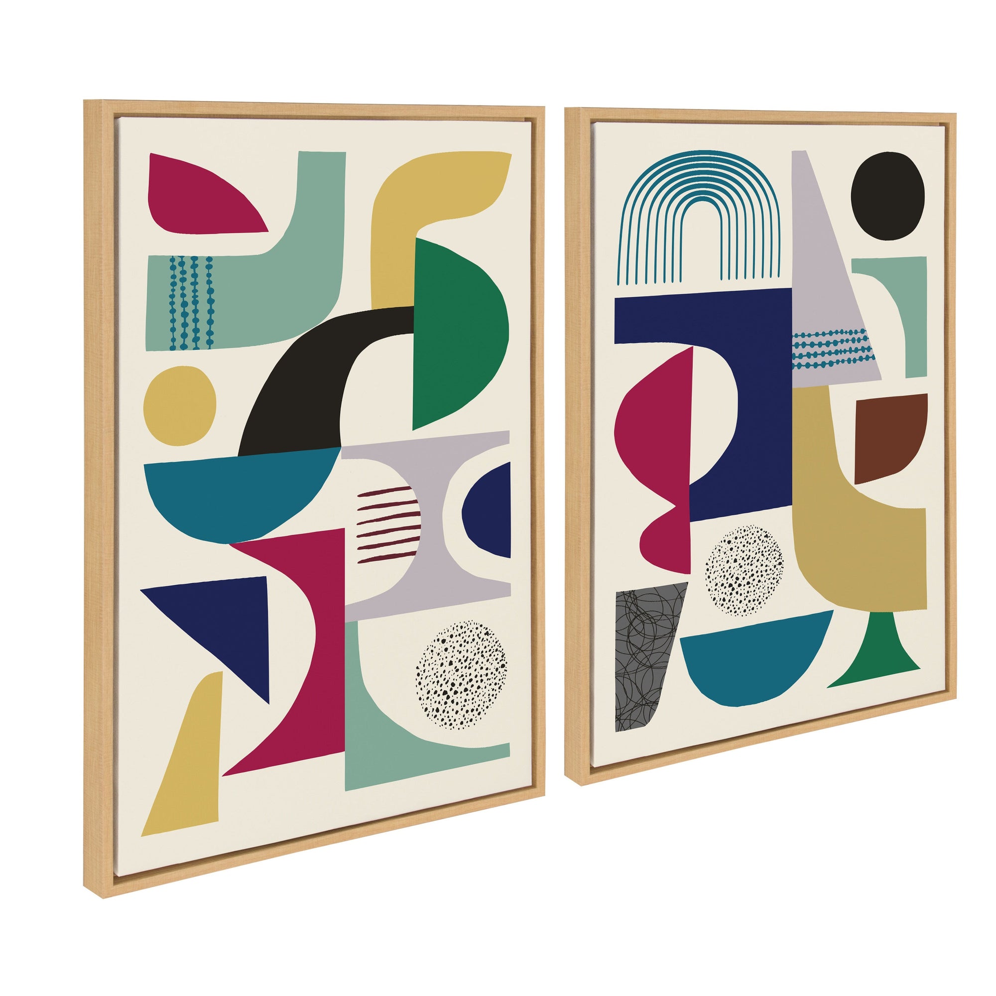 Sylvie MCM Pattern 01 and 04 Framed Canvas by kateandlaurel - product image 7 for Resin Society
