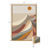 Sylvie Mid Century Modern Mountains Framed Canvas by kateandlaurel - product image 5 for Resin Society