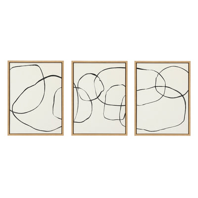 Sylvie Dancing Circles BW Framed Canvas by kateandlaurel - product image 14 for Resin Society