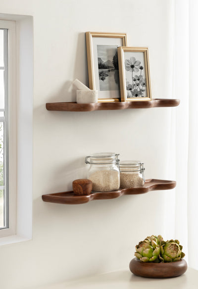 Alezar Wood Shelf Set