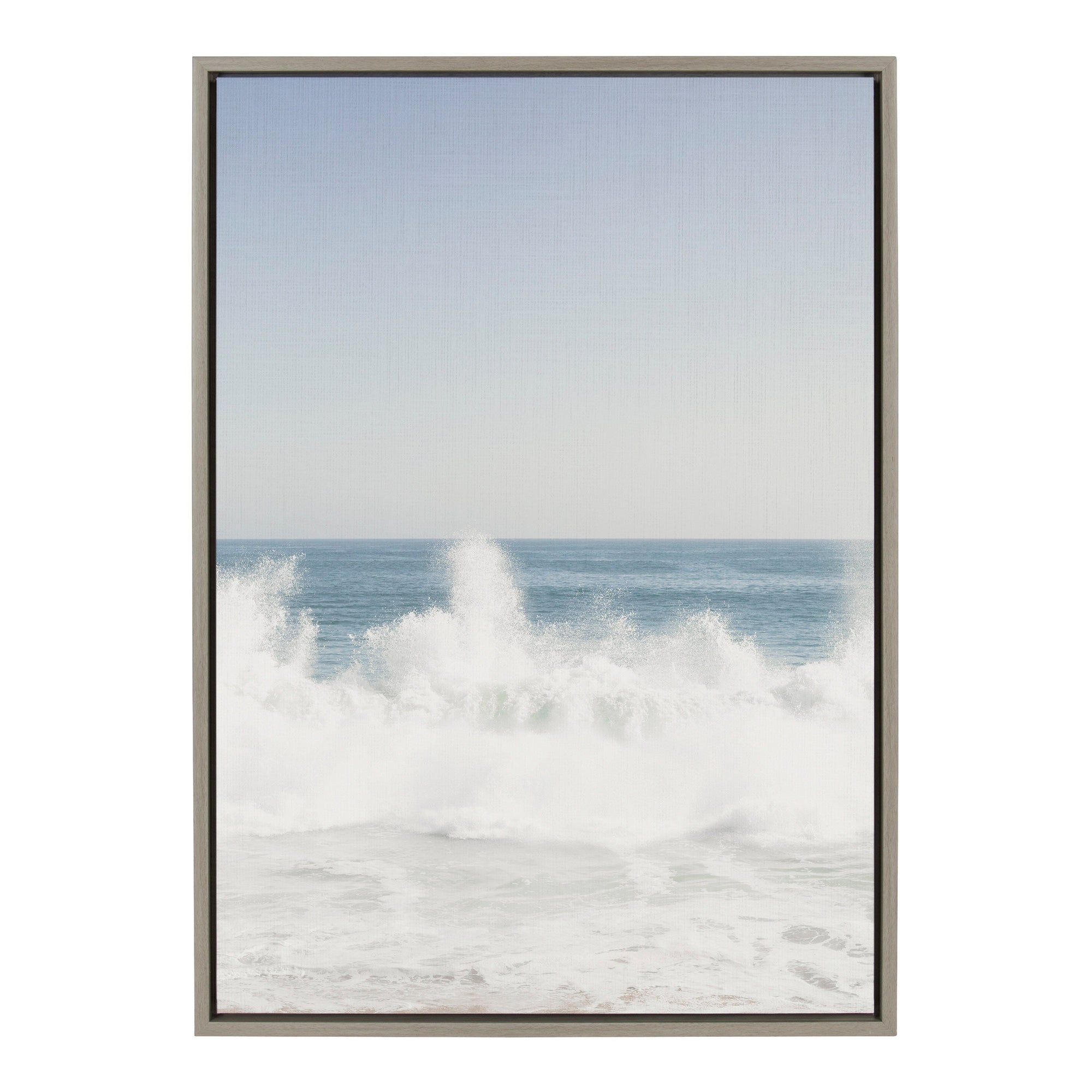 Sylvie Waves Crashing Framed Canvas by kateandlaurel - main product image for Resin Society
