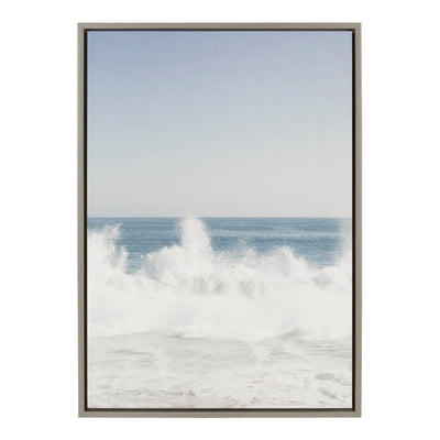 Sylvie Waves Crashing Framed Canvas by kateandlaurel - main product image for Resin Society