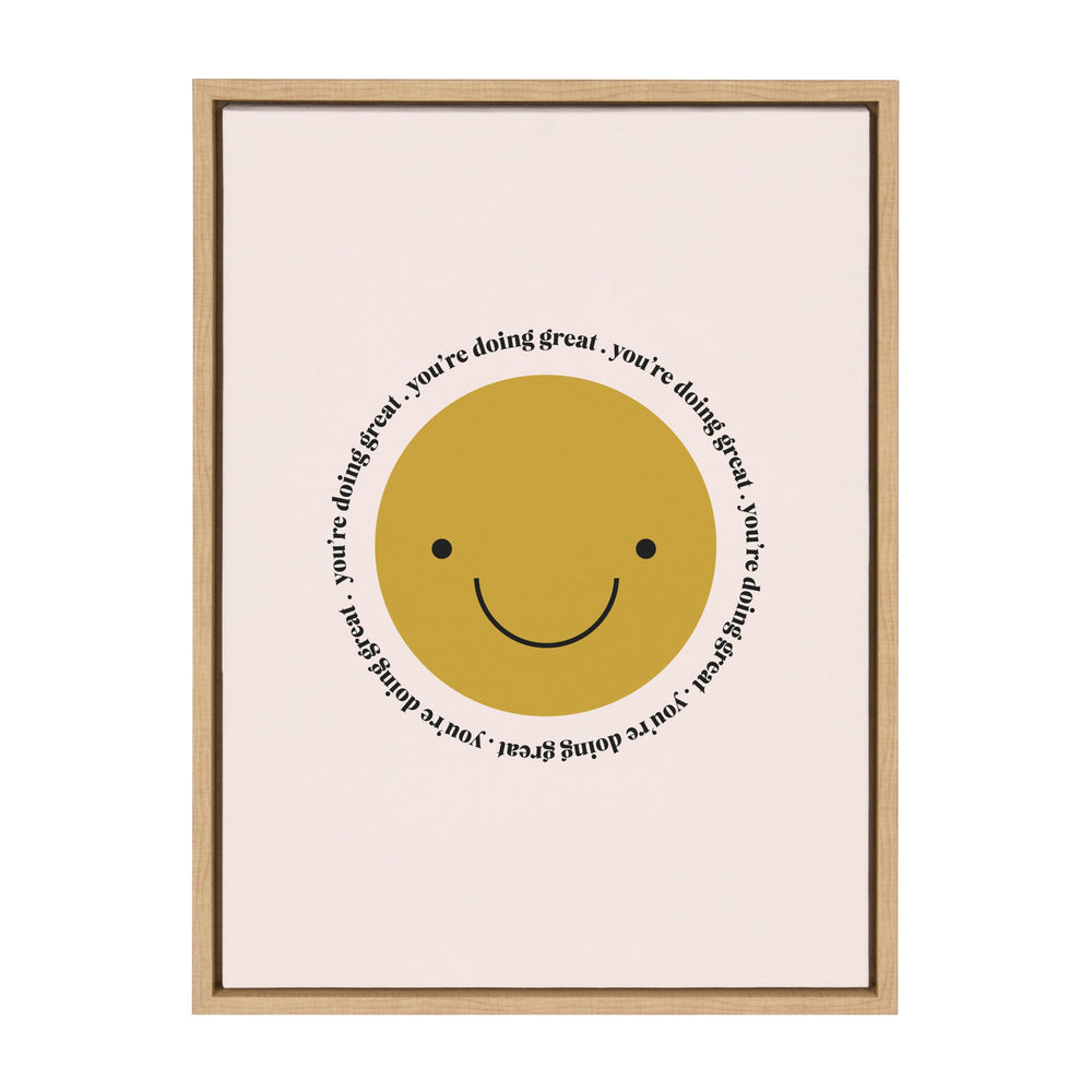 Sylvie Your Doing Great Framed Canvas by kateandlaurel - main product image for Resin Society