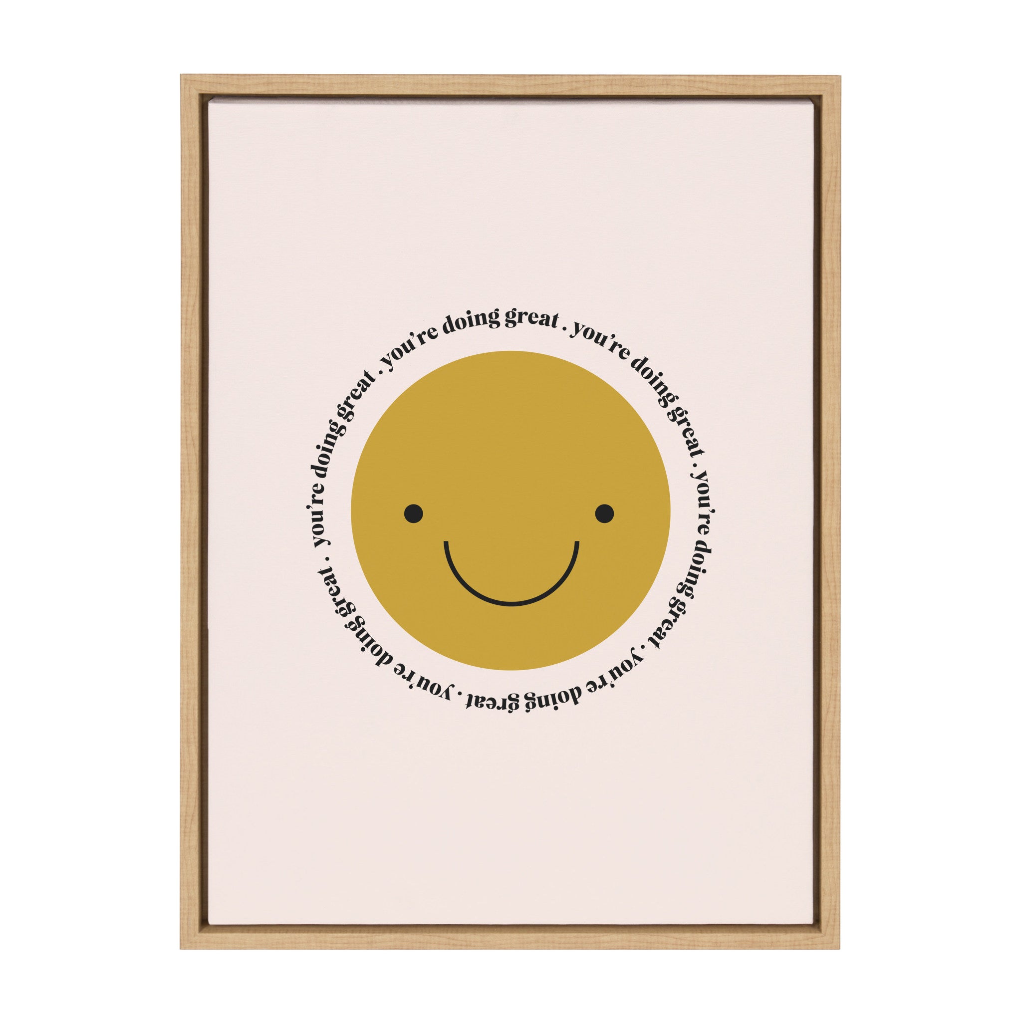 Sylvie Your Doing Great Framed Canvas by kateandlaurel - main product image for Resin Society