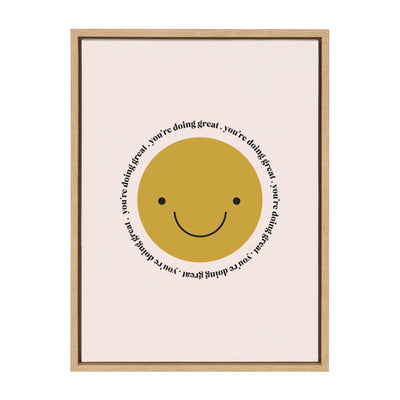 Sylvie Your Doing Great Framed Canvas by kateandlaurel - main product image for Resin Society