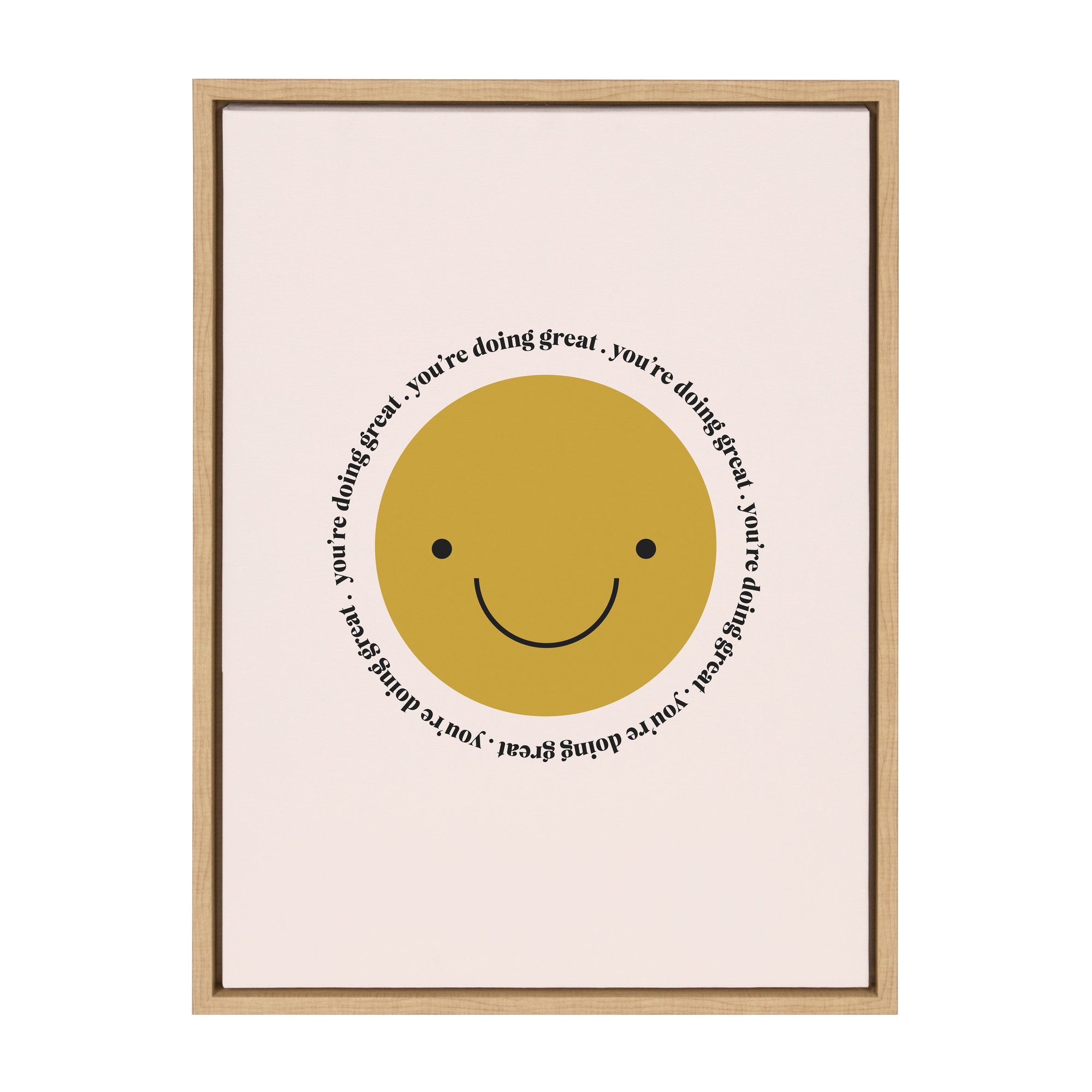 Sylvie Your Doing Great Framed Canvas by kateandlaurel - product image 9 for Resin Society