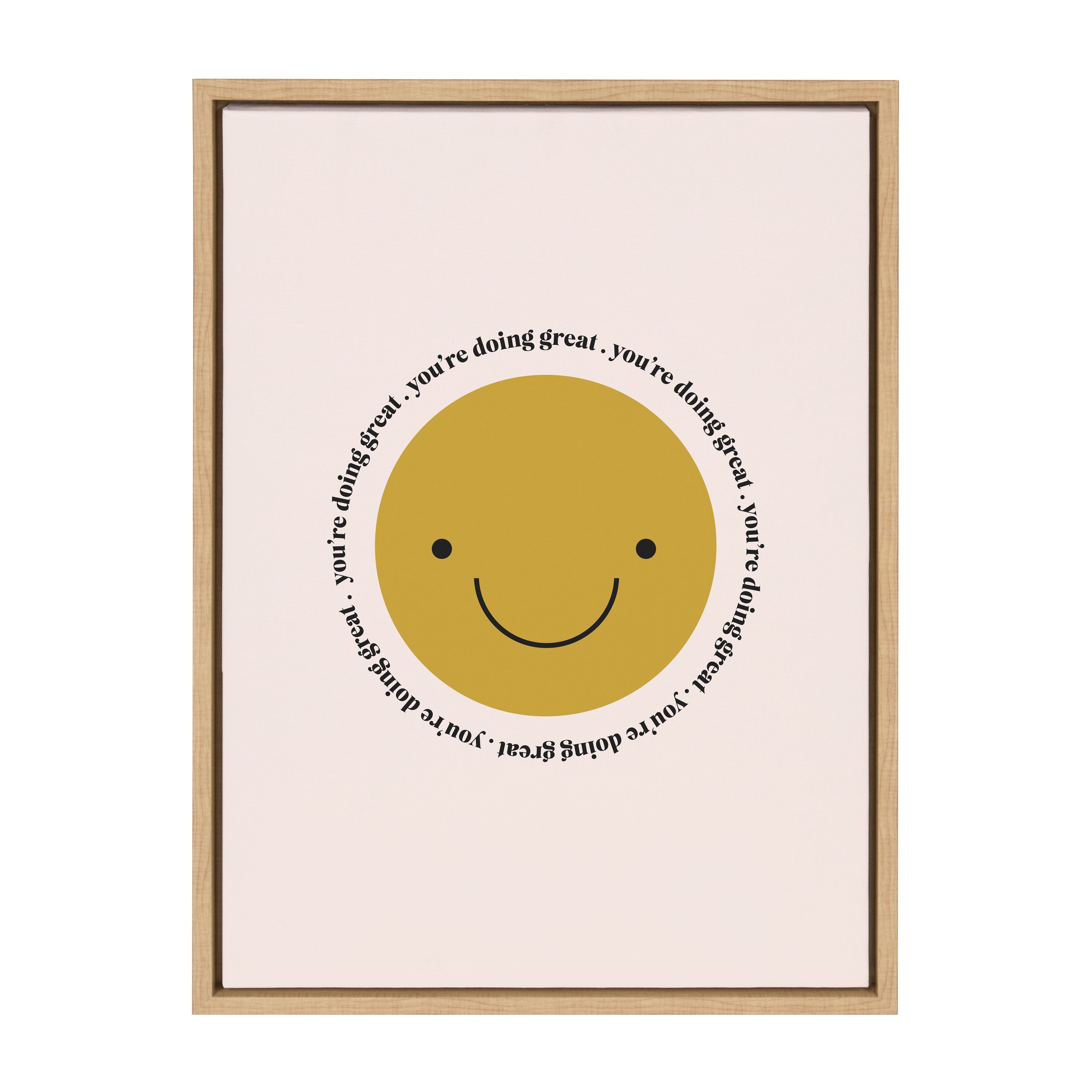 Sylvie Your Doing Great Framed Canvas by kateandlaurel - product image 9 for Resin Society