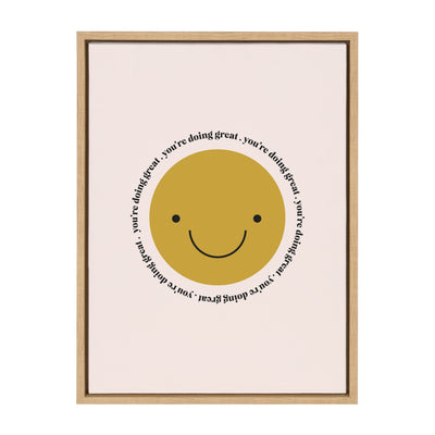 Sylvie Your Doing Great Framed Canvas by kateandlaurel - product image 9 for Resin Society