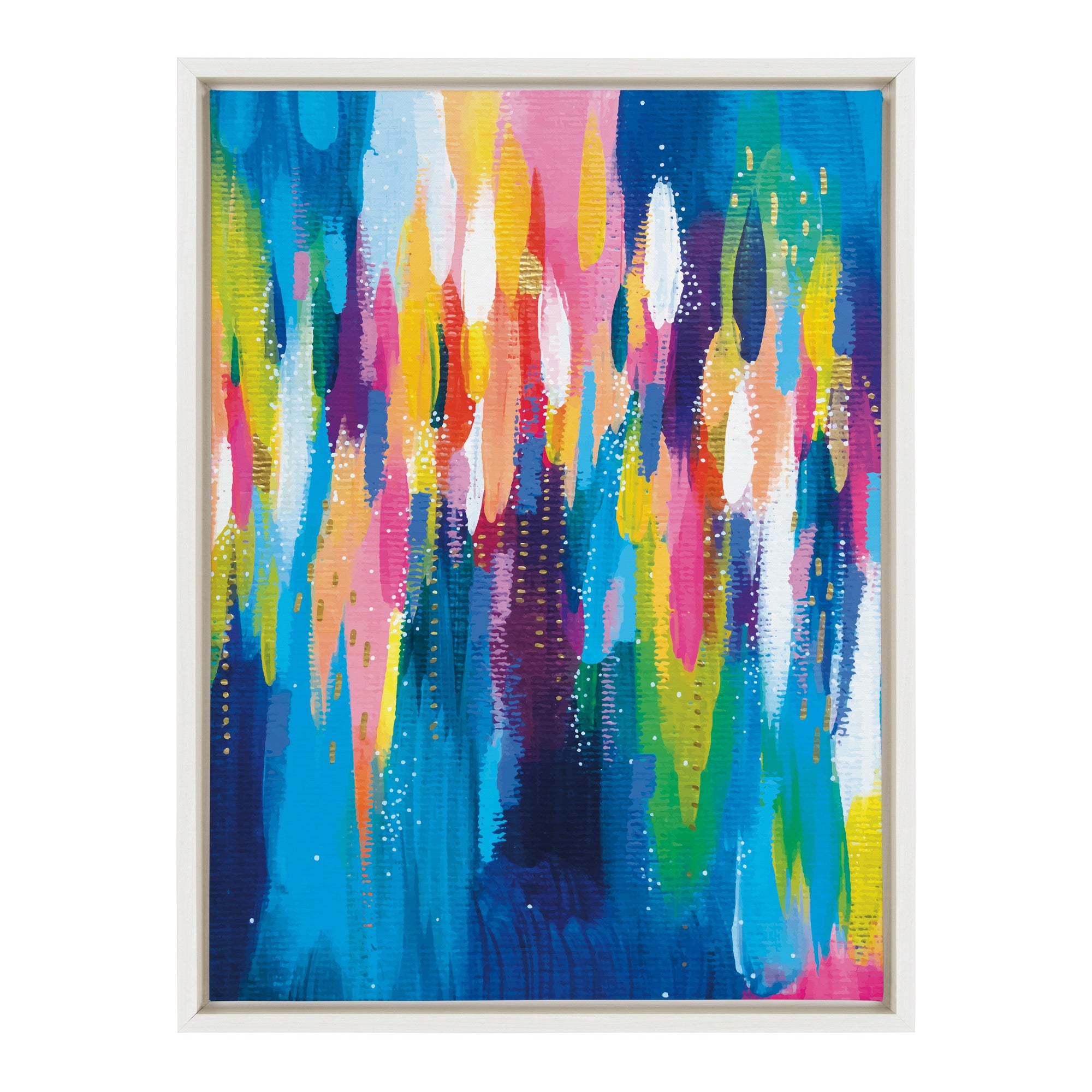 Sylvie EV Bright Brush Strokes 033 Framed Canvas by kateandlaurel - product image 9 for Resin Society
