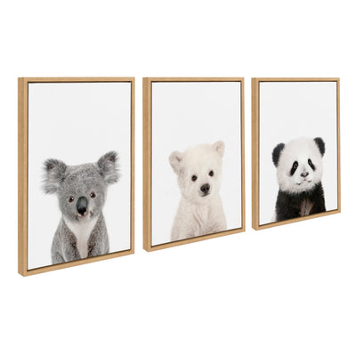 Sylvie Three Bears Framed Canvas By Amy Peterson by kateandlaurel - product image 9 for Resin Society