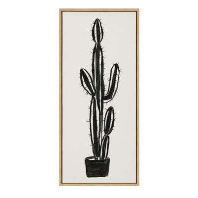 Sylvie 664 Cactus In Pot BW Framed Canvas by kateandlaurel - product image 8 for Resin Society