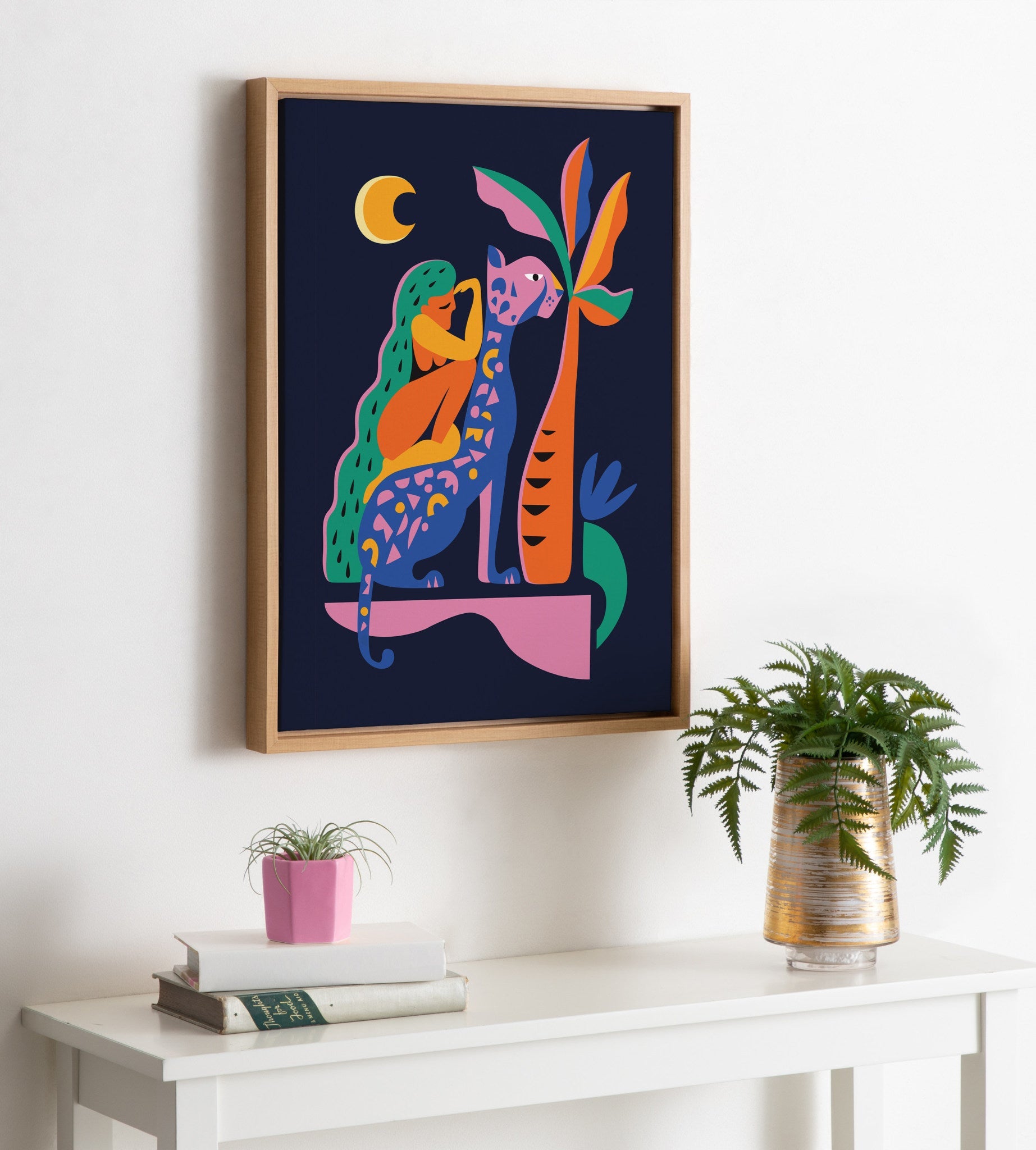 Sylvie Girl On Cheetah Framed Canvas by kateandlaurel - product image 7 for Resin Society