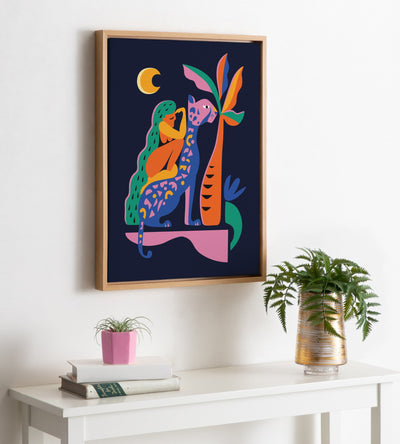 Sylvie Girl On Cheetah Framed Canvas by kateandlaurel - product image 7 for Resin Society