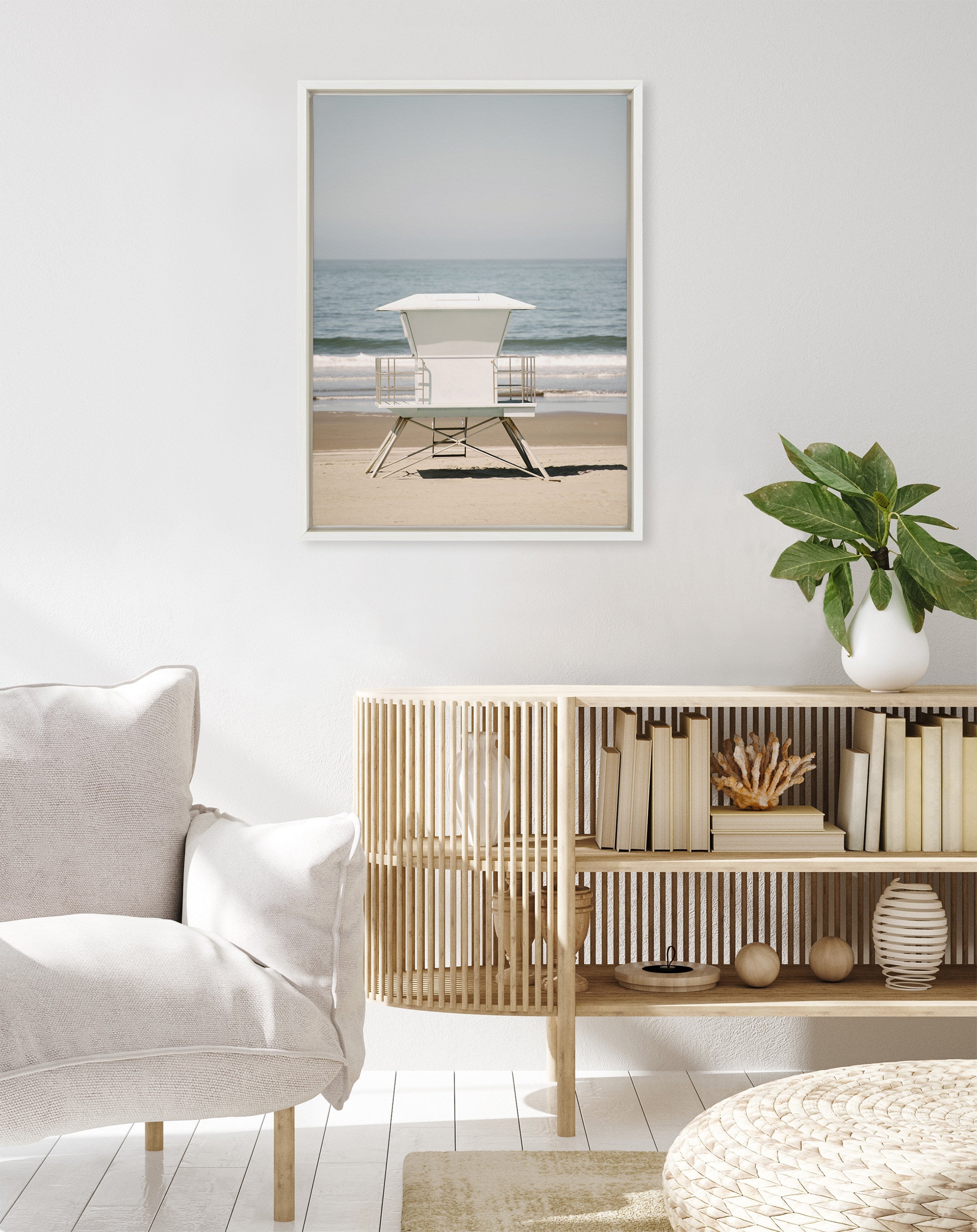 Sylvie Surf Shack Framed Canvas by kateandlaurel - product image 4 for Resin Society