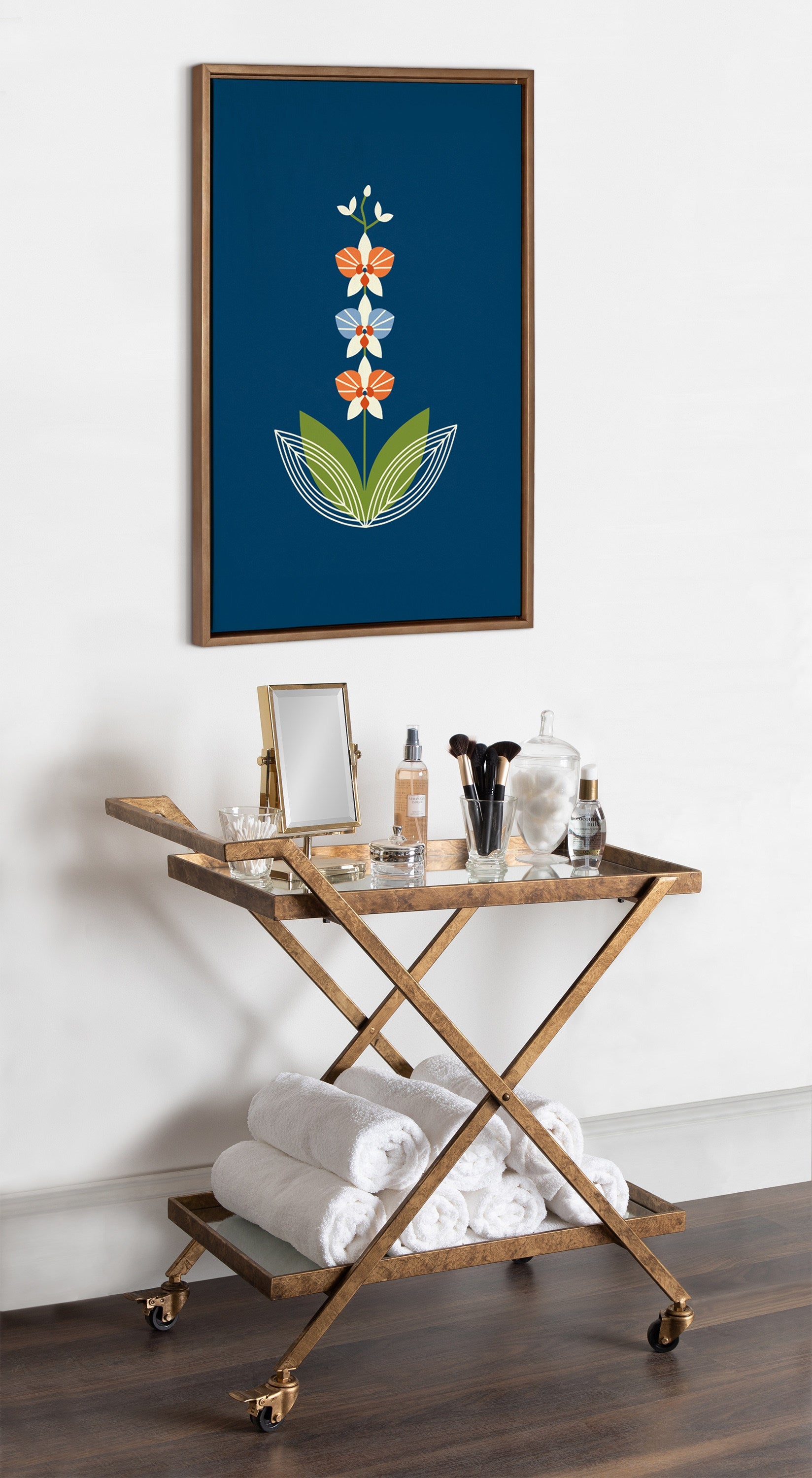 Sylvie Orchid Framed Canvas by kateandlaurel - product image 5 for Resin Society