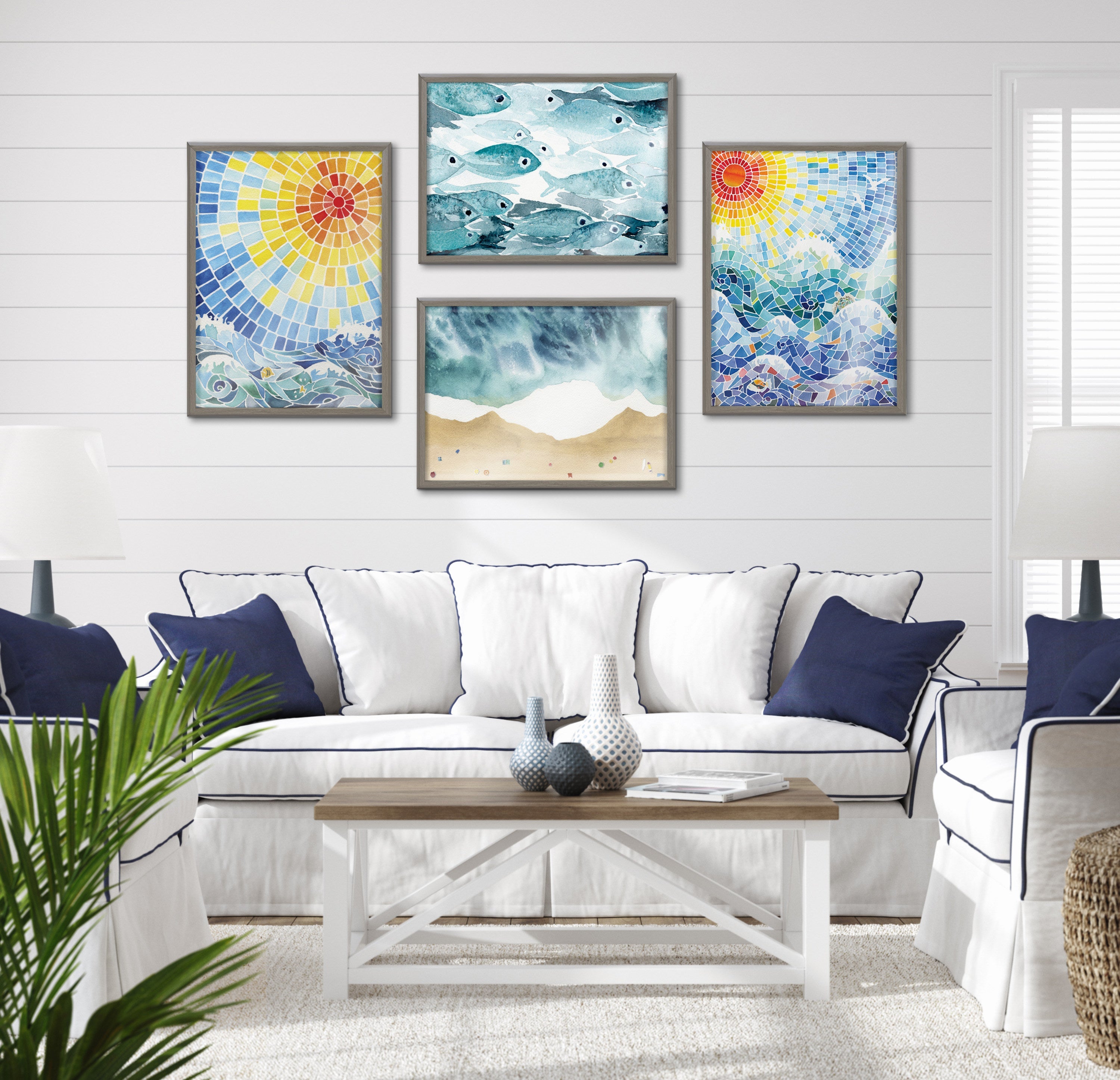 Blake Under the Hawaiian Sun Framed Printed Glass by kateandlaurel - product image 5 for Resin Society