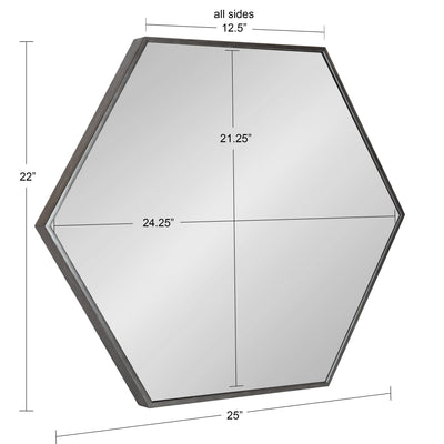 Rhodes Framed Hexagon Wall Mirror
