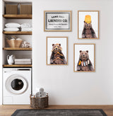 Sylvie Lets Hang Out Bear Framed Canvas by kateandlaurel - product image 5 for Resin Society