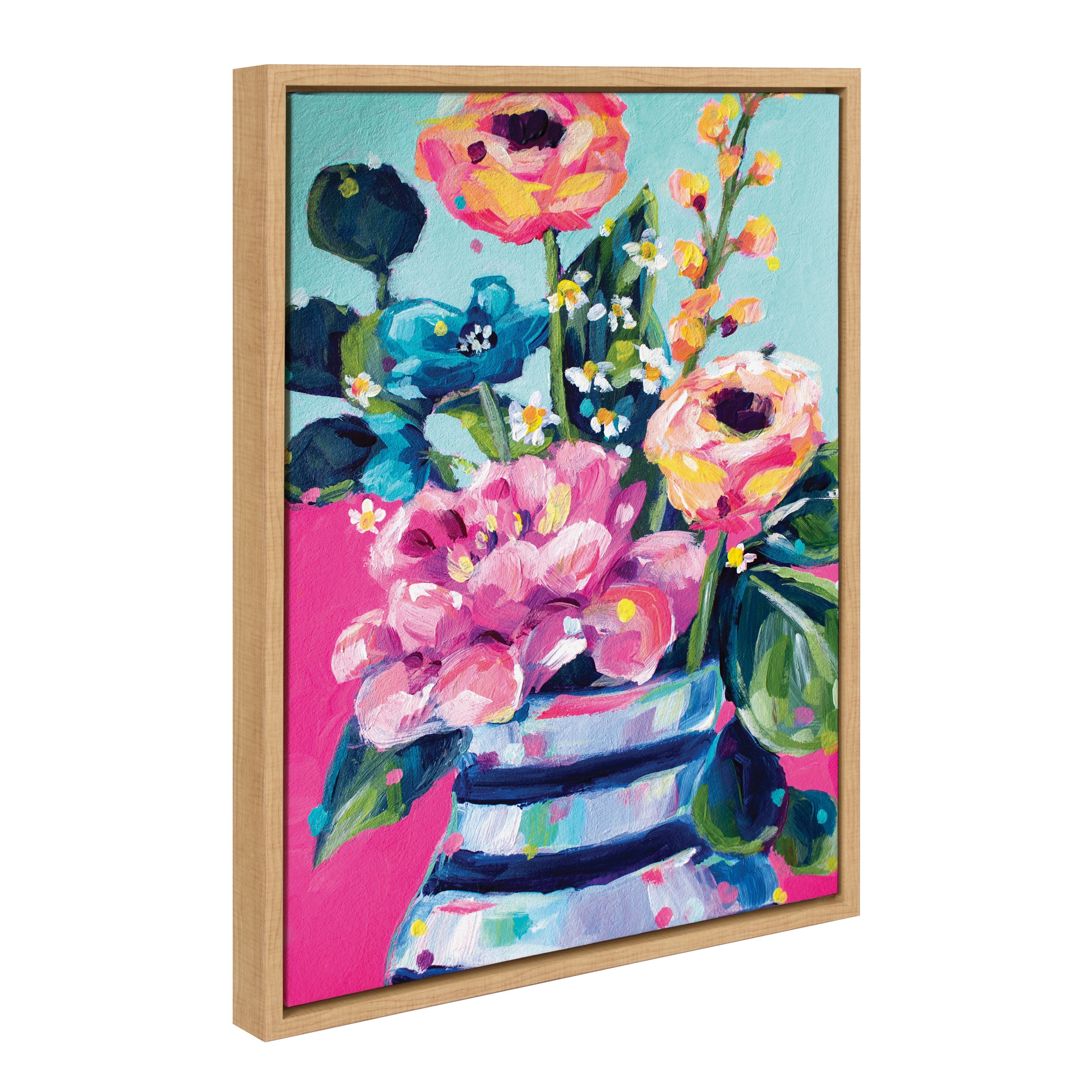 Sylvie Miss Mabel's Summer Bouquet Framed Canvas by Rachel Christopoulos by kateandlaurel - product image 9 for Resin Society