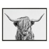 Sylvie Highland Cow 2 Framed Canvas by kateandlaurel - product image 14 for Resin Society