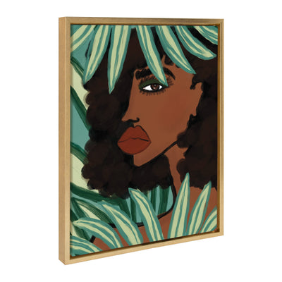Sylvie Lady in the Jungle Framed Canvas by kateandlaurel - product image 10 for Resin Society