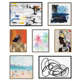 Sylvie Abstract Flower Love Framed Canvas by Nikki Chu