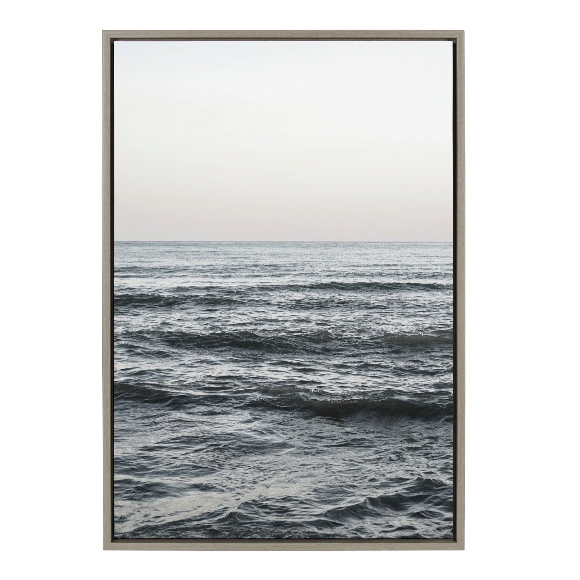 Sylvie Calm Ocean Vibes Framed Canvas by Vidal Hernandez by kateandlaurel - main product image for Resin Society