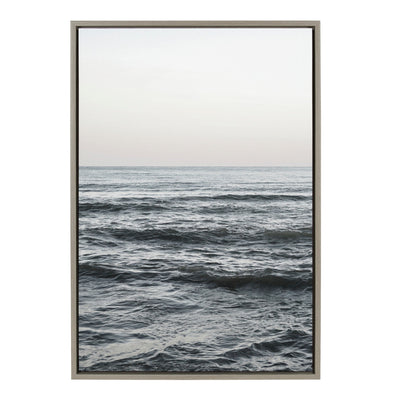 Sylvie Calm Ocean Vibes Framed Canvas by Vidal Hernandez by kateandlaurel - main product image for Resin Society
