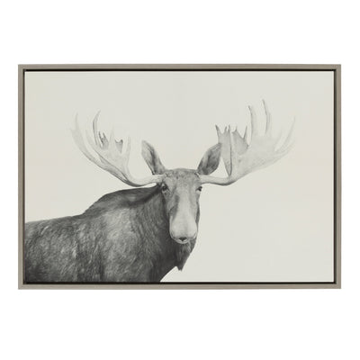 Sylvie Moose 2 crop BW Framed Canvas by kateandlaurel - main product image for Resin Society