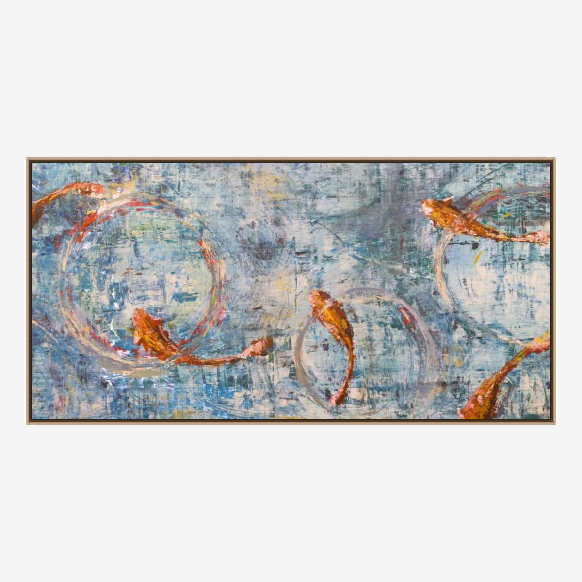 Koi Reflections Artist Enhanced Canvas Print by John Beard Collection - product image 8 for Resin Society