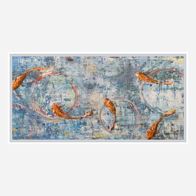 Koi Reflections Artist Enhanced Canvas Print by John Beard Collection - product image 6 for Resin Society