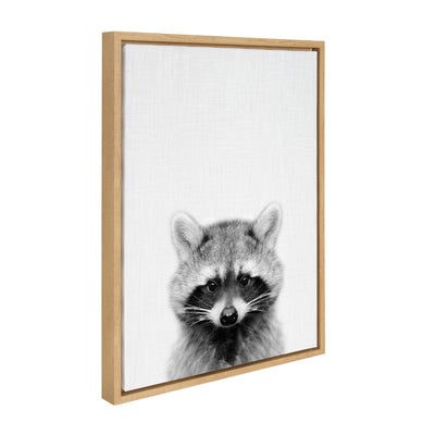 Sylvie Raccoon Framed Canvas by Simon Te Tai by kateandlaurel - product image 12 for Resin Society