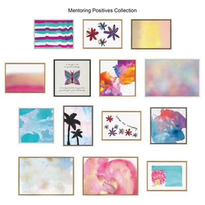 Sylvie Pink Golden Hour Framed Canvas by Mentoring Positives