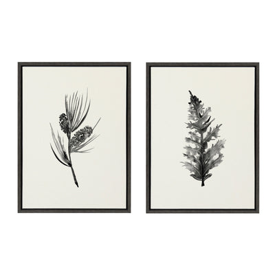 Sylvie Vintage Botanical 3 and 4 Framed Canvas Set by kateandlaurel - product image 7 for Resin Society