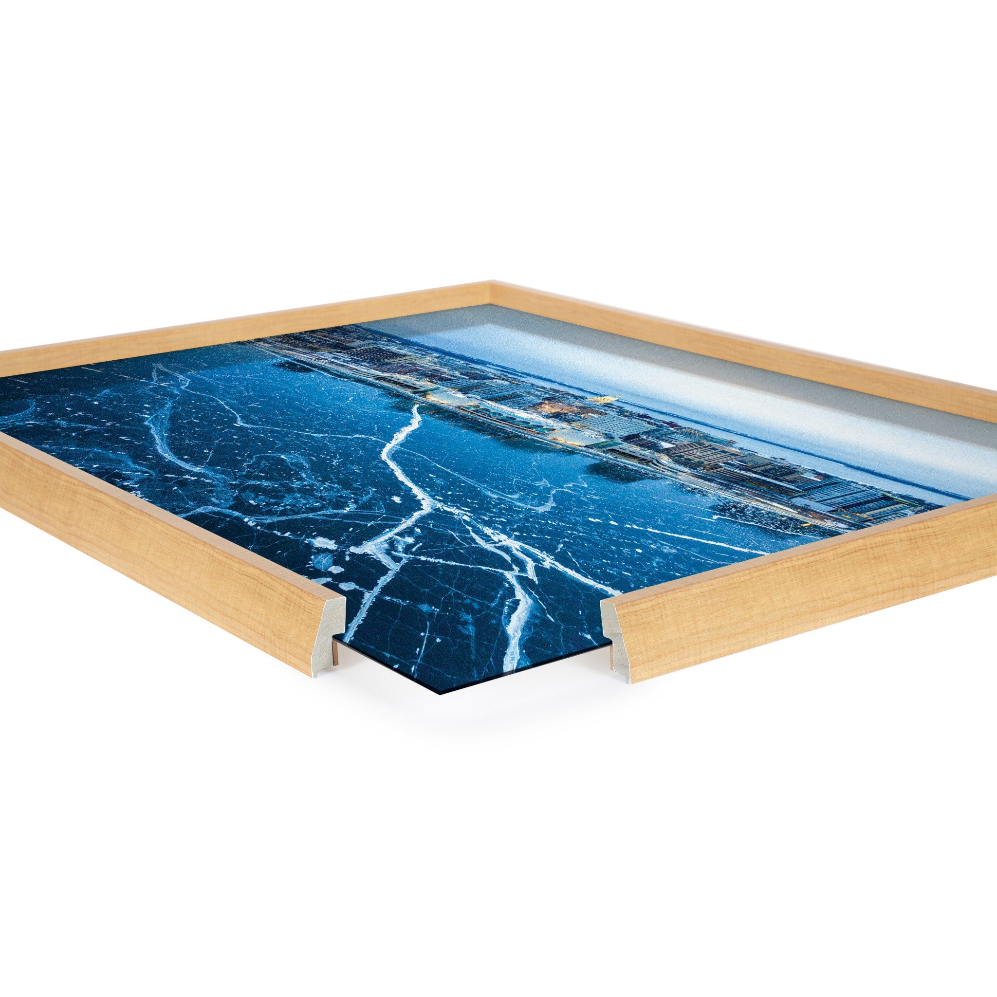 Blake Icy Veins of Winter-Madison Wisconsin Framed Printed Glass by kateandlaurel - product image 3 for Resin Society